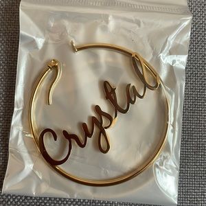Hoop earrings- Crystal